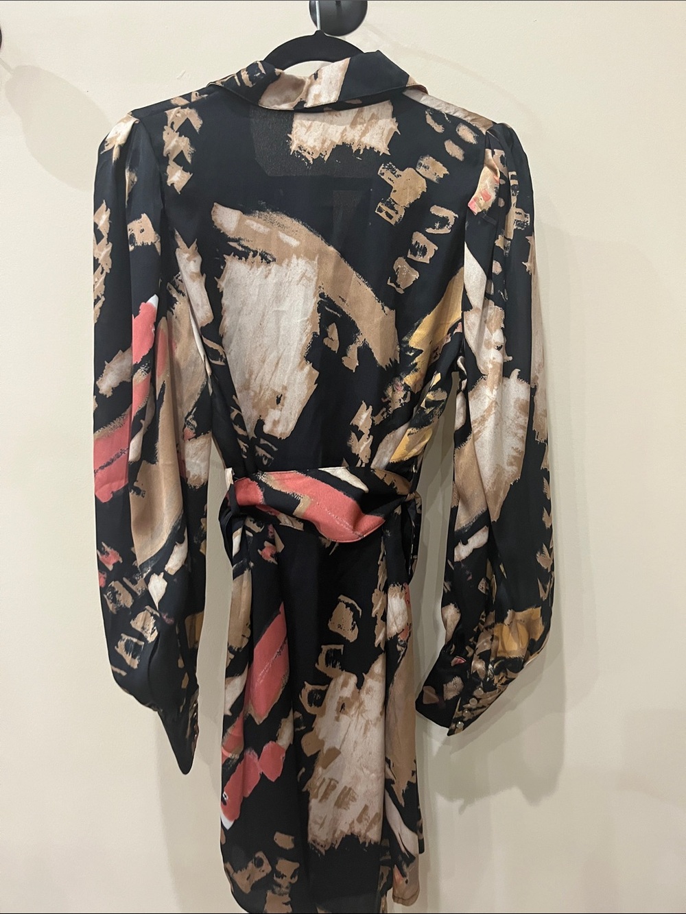 NWT Fashion Nova Avita Satin Shirt Dress - Picture 7 of 8